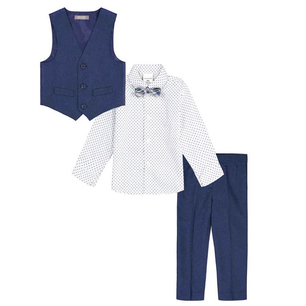 2T suit Van Heusen 3 piece suit set with dress shirt, vest and pants NO TIE